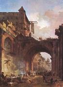 ROBERT, Hubert The Porta Octavia in Rome (mk08) oil painting artist